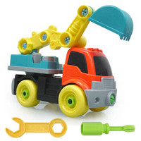 爸爸妈妈（babamama）可拆卸挖掘机 儿童户外沙滩玩具 工程车男孩-6岁工程车男孩玩具 33729