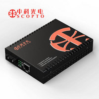 中科光电 电信级百兆单模双纤光纤收发器100公里 内电源光电转化器ZK-FE-100KM/N 1台价