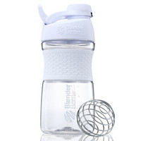 Blender Bottle 摇摇杯运动水杯健身水壶蛋白粉杯子Tritan材质带刻度搅拌球 白色约600ml