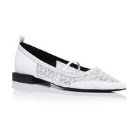 DYMONLATRY 设计师品牌 D-小姐 蕾丝平底鞋 白色 38
