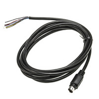 欧时RS Pro 2m 黑色 8 路公模制插头 至 无终端接头 DIN 电缆组件