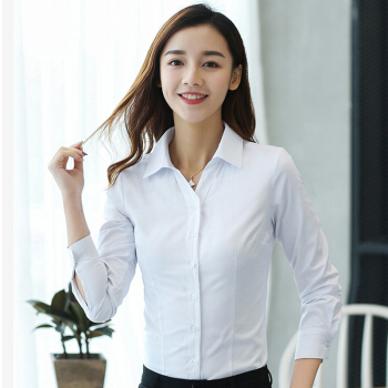 俞兆林 2020春季新款女装韩版通勤OL上衣打底衫百搭职业长袖衬衫 YWCS196198 白色 M