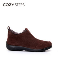 COZY STEPS澳洲羊皮毛一体闲拉链款豆豆鞋女5D476 巧克力色 36