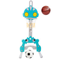 乐缔 儿童玩具可升降篮球架男孩女孩玩具宝宝室内投篮框篮球足球二合一多功能户外健身玩具套装