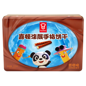 嘉顿（Garden）巧克力涂层手指饼干 节庆送礼佳品儿童休闲零食礼盒 200g