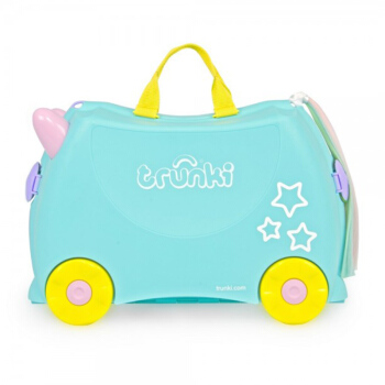 Trunki 儿童行李箱卡通图案可坐骑拉拽式玩具储物箱户外旅行箱18L-独角马3岁以上
