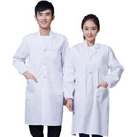 先锋连  男女长袖白大褂食品厂实验室医师服护士服 长袖厚款 XL