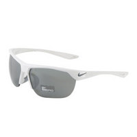 NIKE 耐克 中性款象牙白色镜框枪色镜腿色LOGO浅灰色镜片板材眼镜 太阳镜 EV1104 100