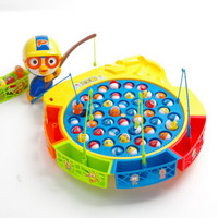 啵乐乐儿童钓鱼玩具池套装磁性2岁宝宝小猫钓鱼1-3岁益智玩具男女孩卡通玩偶小孩电动玩具礼物