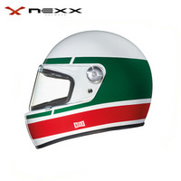 NEXX X.G100R Record 亚洲版型 复古全盔四季碳纤维复合材料电动摩托车头盔 ECE和DOT安全认证 意大利色 XXL