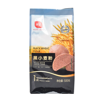 展艺 黑小麦粉500g 含麦麸黑全麦粉杂粮馒头面包小麦粉荞麦家用 烘焙原料