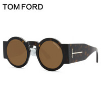 TOMFORD汤姆福特太阳镜复古圆框街拍潮搭时尚款男女墨镜TF0603-52J