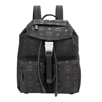 MCM 男士黑色帆布双肩包 MUK7ADT17BK001