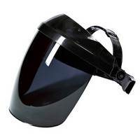 班工（bangong）头戴式电焊面罩面部防护防飞溅焊接防护面罩焊工焊接面屏 YB-1007-2 黑顶蓝屏