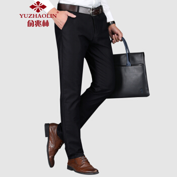 俞兆林（YUZHAOLIN）西裤 男士时尚微弹商务休闲长西裤B370-K2601黑色29