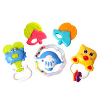 铭塔（MING TA）宝贝摇铃5件套 婴幼儿手摇铃玩具 0-1岁新生儿宝宝益智玩具