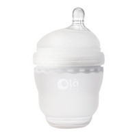olababy 奶瓶 宽口径硅胶奶瓶120ml 纯净白 婴儿奶瓶 彩趣硅胶奶瓶