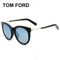 汤姆.福特 TOM FORD 女士款黑色镜框蓝色镜面镜片眼镜太阳镜 TF0484-D-01X 54MM