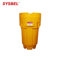 西斯贝尔（SYSBEL）SYD650移动式应急处理桶 117*71*78.5聚乙烯材质65加仑泄漏应急处理桶 定做 黄色 1个