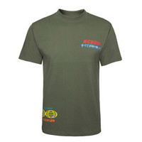 GCDS  男士军绿色棉质后背印花图案T恤 SS19M020055 18 S