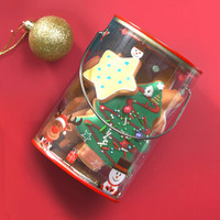 展艺 透明点心罐 圣诞麋鹿 牛轧糖雪花酥蔓越莓曲奇甜品圣诞姜饼屋西点甜品罐