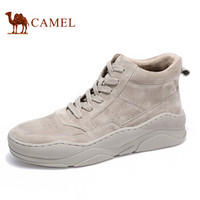 骆驼（CAMEL） 潮流高帮休闲百搭工装男靴 A942234609 沙色 39
