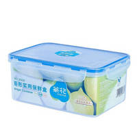 茶花 保鲜盒塑料饭盒长方形微波便当水果盒 1500ML 3009*