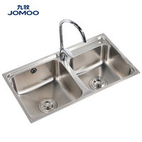 九牧 JOMOO  304不锈钢厨房水槽套餐 02231-00-Z 双槽洗菜盆洗碗池淘菜盆