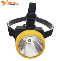 雅格 (YAGE) YG-3599 LED充电式手电筒 探照户外头戴式强光远射应急灯 头灯自由调节 0.7w 黑色（单位：把）
