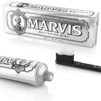 MARVIS玛尔斯 意大利进口 去渍美白 持久亮白 美白薄荷牙膏 牙膏中的爱马仕 银色 85ml