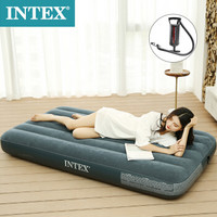 INTEX 线拉专利技术款64731线拉充气床垫 加高露营气垫床 户外防潮垫 家用空气床午休躺椅单人折叠床