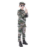 先锋连 童装迷彩服套装幼儿中小学生军训服特种演出服男女童 丛林迷彩套装 110码