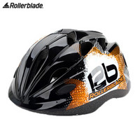 Rollerblade儿童头盔轮滑运动透气防护帽黑橙色