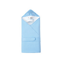 全棉时代 (Purcotton)婴儿针织抱被80cm*80cm 蓝色 1件装
