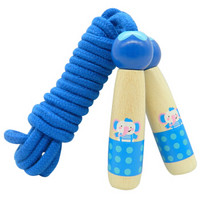 巧之木木制玩具儿童跳绳 幼儿园小学生3-4-12岁男女孩一二年级小孩子跳绳可调节 蓝色小象
