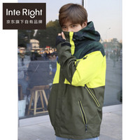 INTERIGHT×REHALL 户外夹克男秋冬季户外服装加绒加厚登山棉滑雪服 黄褐 M码