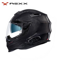 NEXX X.WST2 Carbon Zero 亚洲版 双镜片四季碳纤维电动摩托车 运动旅行街道盔 ECE和DOT安全认证 碳纤维黑 M