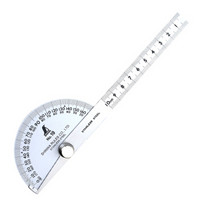 SHINWA 62480 日本企鹅牌角度尺高精度量角器测量仪不锈钢角度尺可固定角度规木工角度测量仪器
