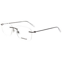 MontBlanc 万宝龙 男女款无框黑色镜腿光学眼镜架眼镜框 MB 0075O 001 56MM