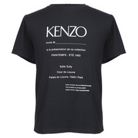 KENZO 高田贤三 男士黑色棉质字母图案短袖T恤 F95 5TS018 4CB 99 XL码