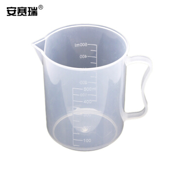 安赛瑞 塑料量杯（2个装）塑料刻度烧杯透明液体量杯 实验室大容量塑料烧杯带把手2000ml可定制  600024