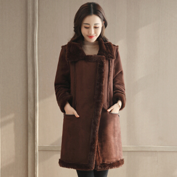 丽乔 毛呢大衣女中长款显瘦冬季2019新款女装优雅气质时尚潮流毛呢外套 yzXYFS8010d 焦糖色 M