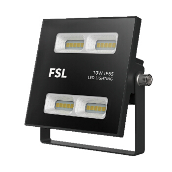 佛山照明（FSL）泛光灯家用商用室外防水LED投光灯庭院照明灯10W白光6500K反光杯FZ58（量大定制）