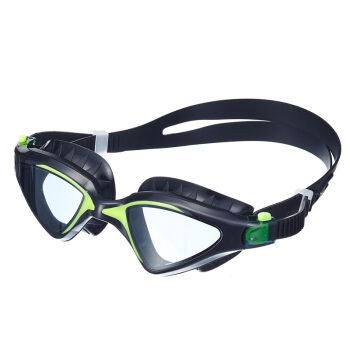川崎（kawasaki）护目镜泳镜 男士女士高清防雾防水游泳镜 大框舒适贴合游泳眼镜GS-700 黑绿色游泳镜