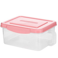 好尔收纳盒冰箱抽屉式鸡蛋盒厨房保鲜盒水果储物盒塑料透明整理盒4.5升粉色