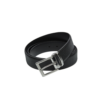 TRUSSARDI JEANS杜鲁萨迪男式黑色牛皮针扣腰带71L000139Y099999 K299 115