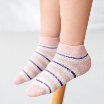 CHANSSON 馨颂 儿童袜子五双装春夏季薄款女童船袜宝宝袜子 纯真微笑 9-12岁