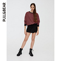 PULL&BEAR 卫衣2019新款女拼接条纹卫衣宽松韩版 09596324 XS 图片色