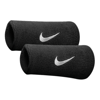 耐克（NIKE）运动护具 护腕 SWOOSH运动长护腕 AC2287-010/NNN05010OS 两只装 黑色 均码