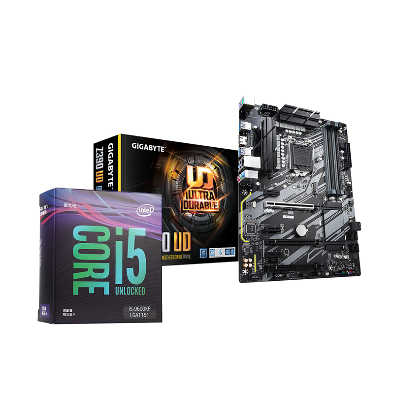 GIGABYTEIntel 英特尔 i5-9600KF CPU处理器+技嘉 Z390 UD主板 板U套装